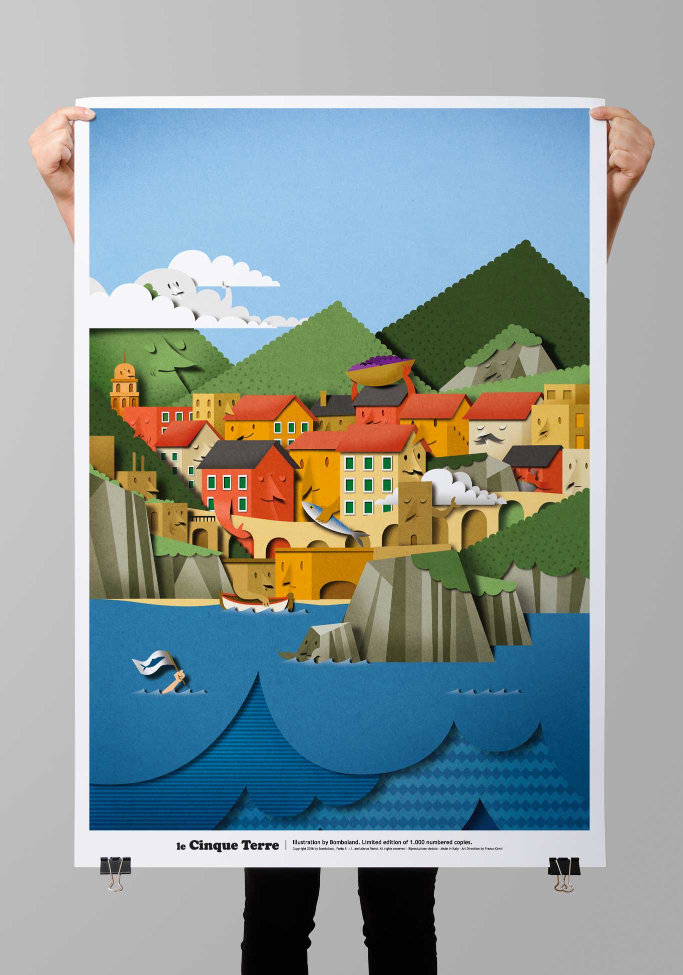 Illustration Poster Cinque Terre